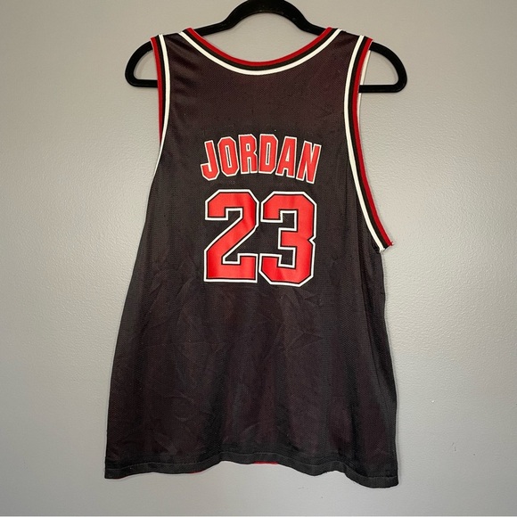 Champion Reversible Michael Jordan Jersey Vintage 90s Red and Black - Picture 6 of 12